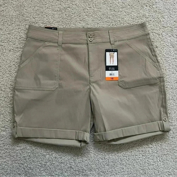 Eddie Bauer NWT Rolled Hem Bermuda Short Brown 1751714 Women Size 16 Outdoor - Picture 2 of 14